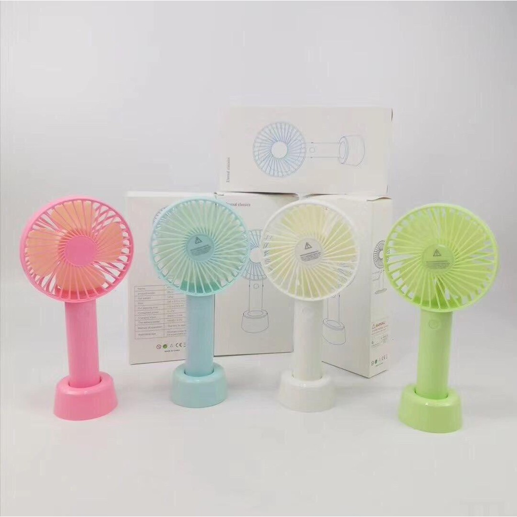 Quạt Mini cầm Tay Tích Điện 3 Chế Độ Gió Cực Mát
