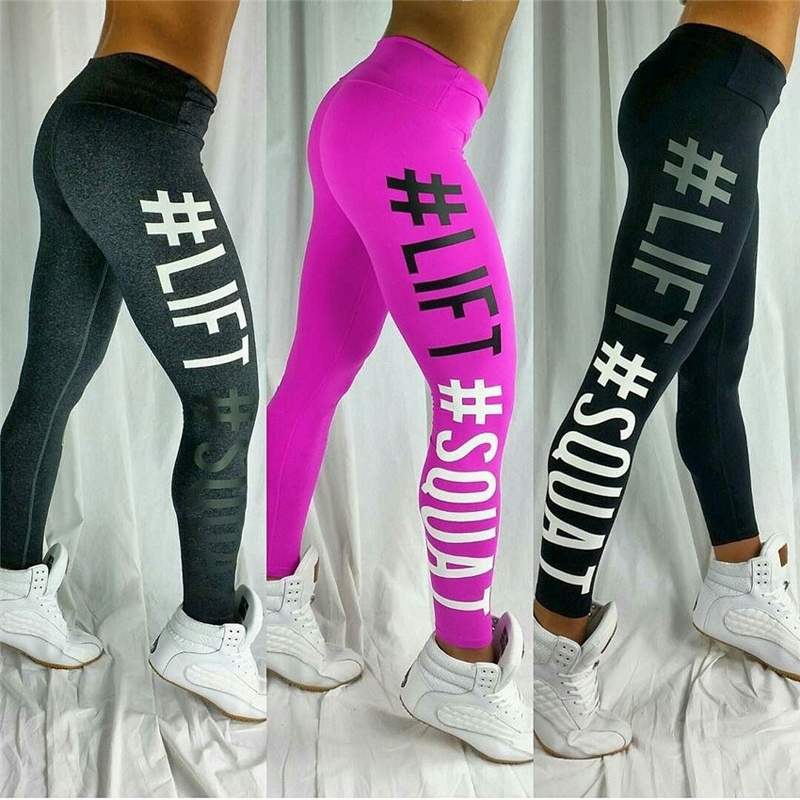 Quần legging thể thao nữ in họa tiết thời trang