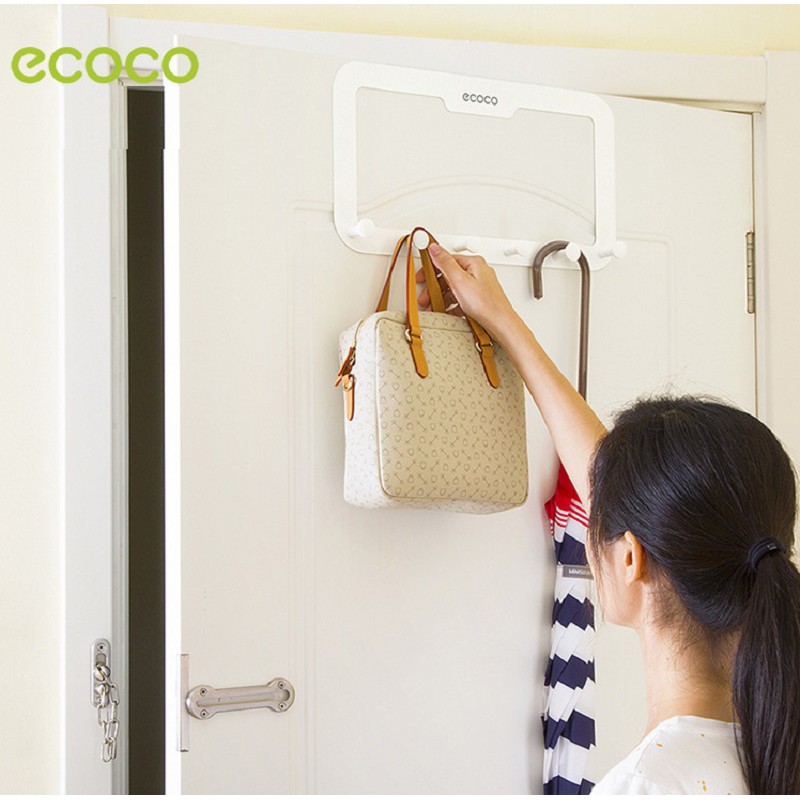 Kệ kim loại treo đồ dán sau cửa đa năng Ecoco