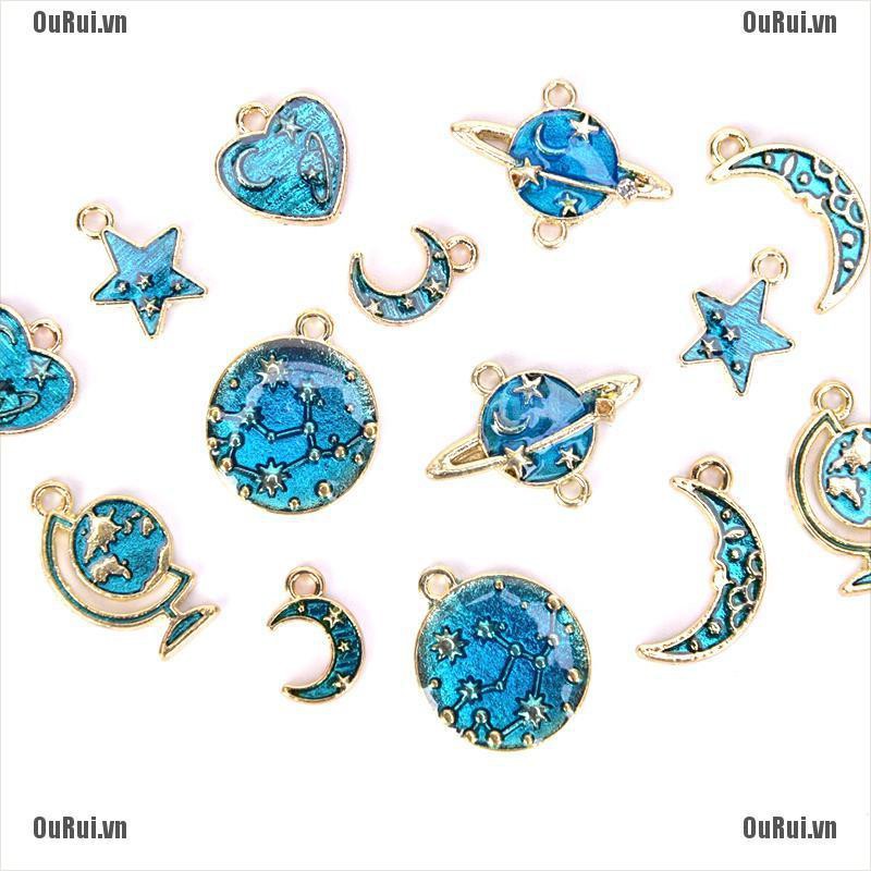 {FCC}CHARMS Set 10 Mặt Dây Chuyền Hình Vũ Trụ Độc Đáo{OuRui.vn}
