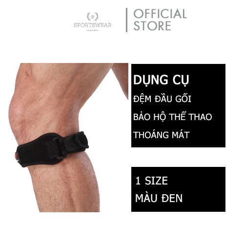 Đai đeo đầu gối tập gym thể thao bảo vệ khớp gối chân v3 Sportswear Concept giảm chấn thương thoải mái đàn hồi