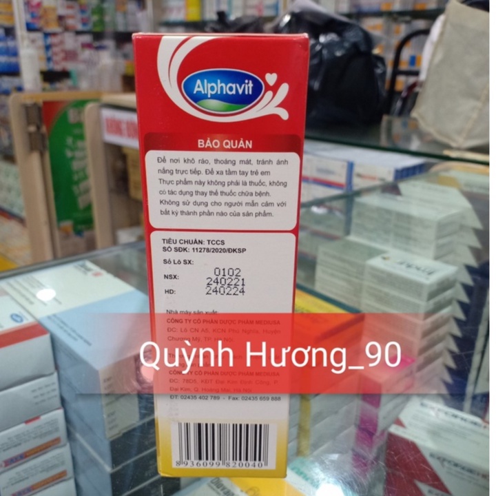 ALPHAVIT FOLIC ACID hộp 20 ống giúp bổ sung sắt cho bé