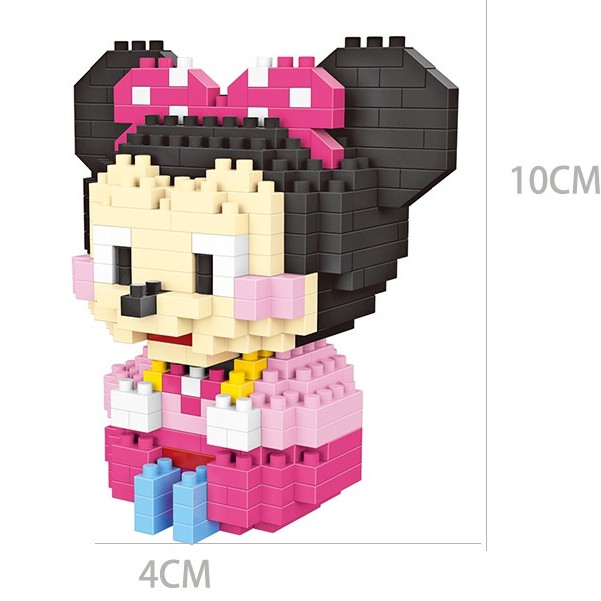 Bộ đồ chơi lắp ráp trang trí hình chuột Minnie đáng yêu cho bé