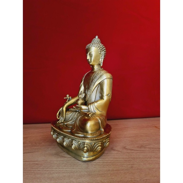 Tượng dược sư Phật bằng đồng cao 22cm