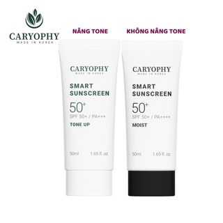 Kem chống nắng ngừa mụn 3in1 caryophy smart sunscreen moist - tone up spf50+/pa+++ 50ml