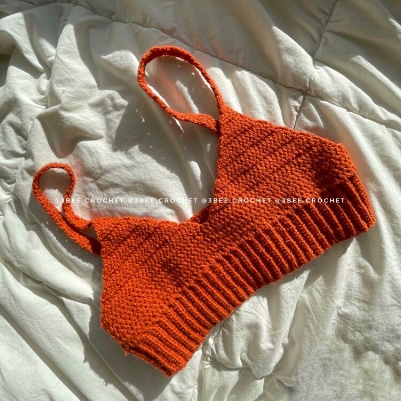 Áo len 2 dây dáng bra