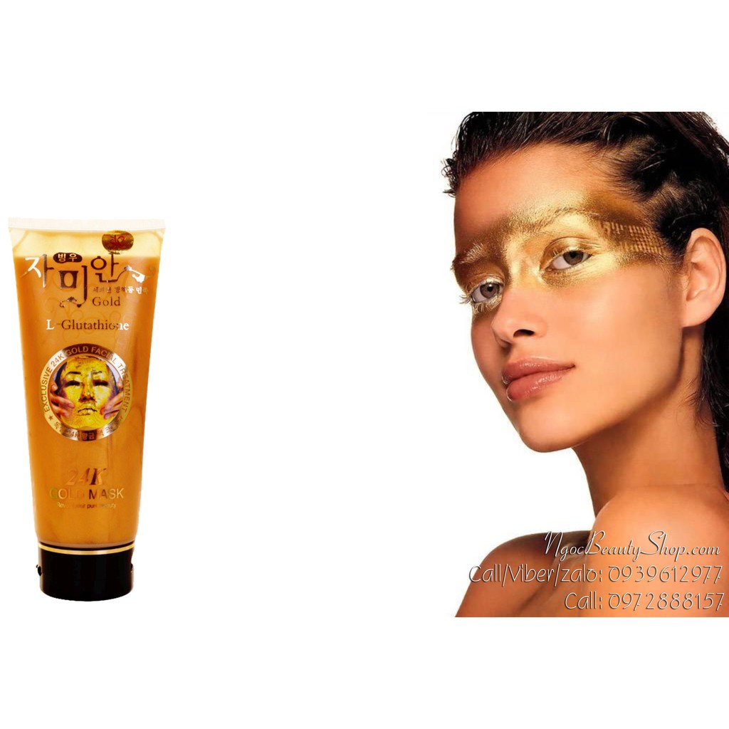 Mặt nạ gel lột trắng da dát vàng 24k Hàn Quốc - Gold Mask L-Glutathione