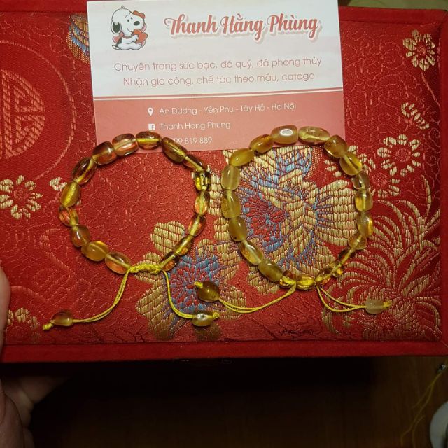 Vòng hổ phách cho bé