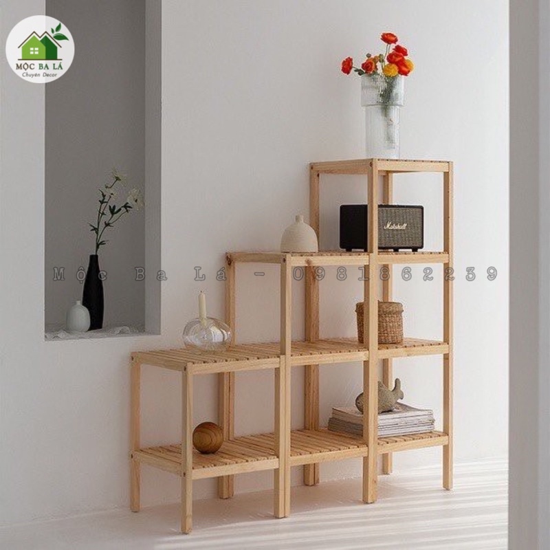 KỆ TAB ĐA NĂNG NHIỀU TẦNG Bằng Gỗ Thông Cao Cấp