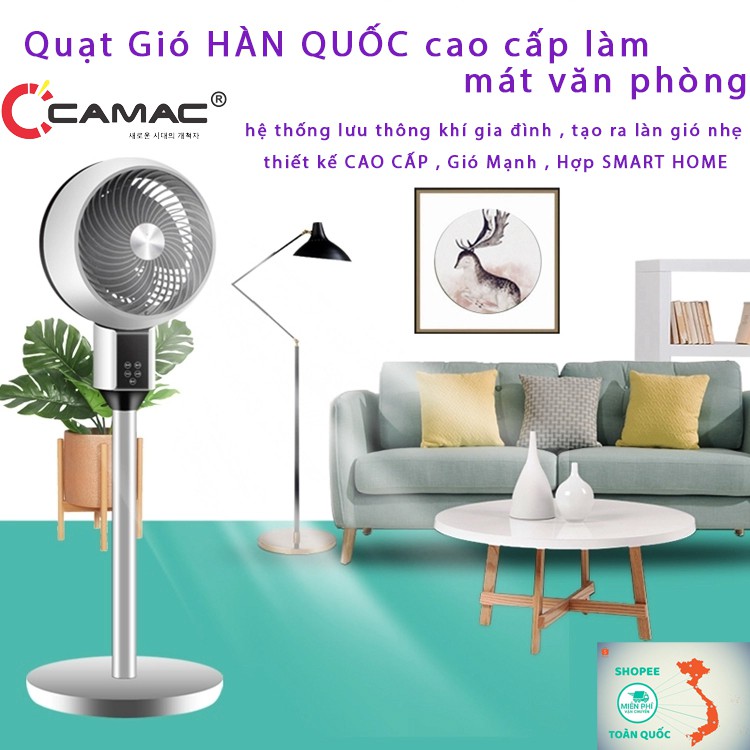 Quạt Văn phòng Hàn Quốc Cao Cấp dành cho smarthome lưu thông gió 3D không gây ồn lọc không khí PP DAMITA KOREA AUTHENNIC