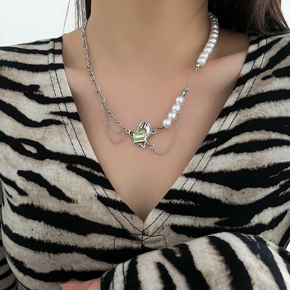 QQMALL Vòng Cổ Choker Màu Bạc Phong Cách Hàn Quốc Cổ Điển Thời Trang Cho Nữ