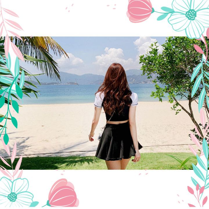 Bikini Tắm Biển 2 Mảnh Ngắn Tay Áo Tắm Thời Trang Phong Cách Trẻ Trung | BigBuy360 - bigbuy360.vn