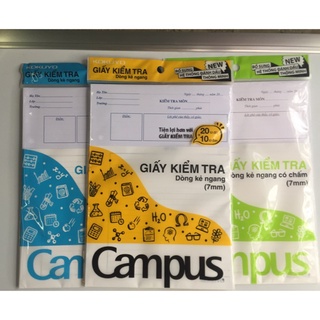 Giấy kiểm tra cấp 2 Campus loại có chấm và không chấm