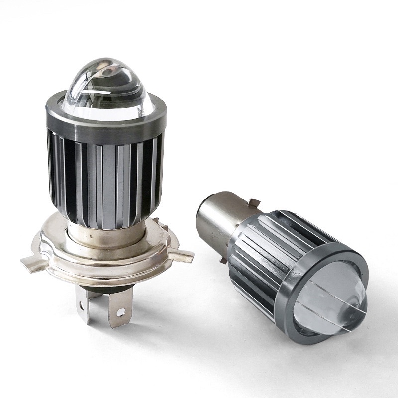 Đèn Pha Bi Cầu MiNi Lắp Vừa Cho Các Dòng Xe Chân H4(Pha Trắng Cos Vàng)