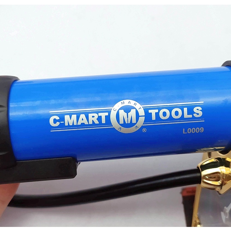 Bơm đạp chân đứng có đồng hồ 10 cân hơi C-Mart L0009