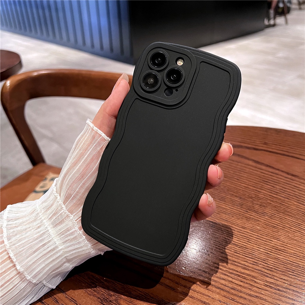 Ốp Điện Thoại TPU Mềm Họa Tiết Gợn Sóng Màu Kẹo Ngọt Dành Cho OPPO A57 5G A55 A55S A56 A96 Reno 7 8 7Z