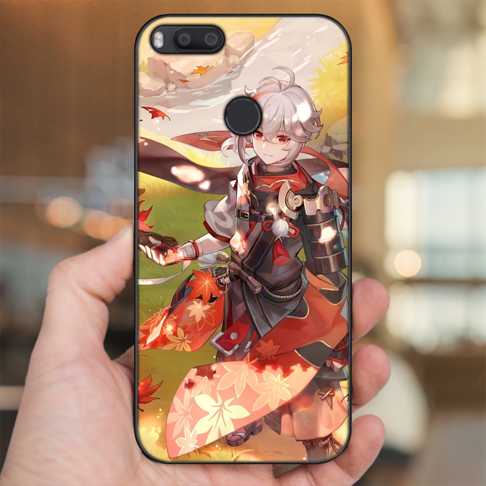 Ốp lưng Xiaomi Mi A1, Mi 5X viền đen in hình Kazuha Genshin Impact