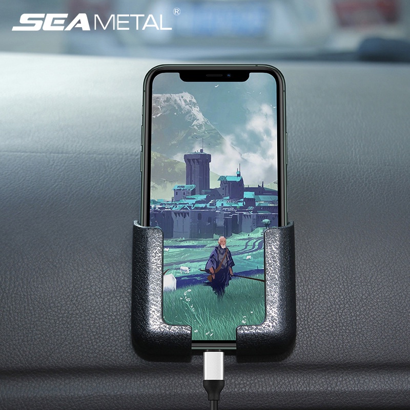 Giá đỡ điện thoại SEAMETAL mini dán trên xe hơi tự dính đa năng tiện lợi