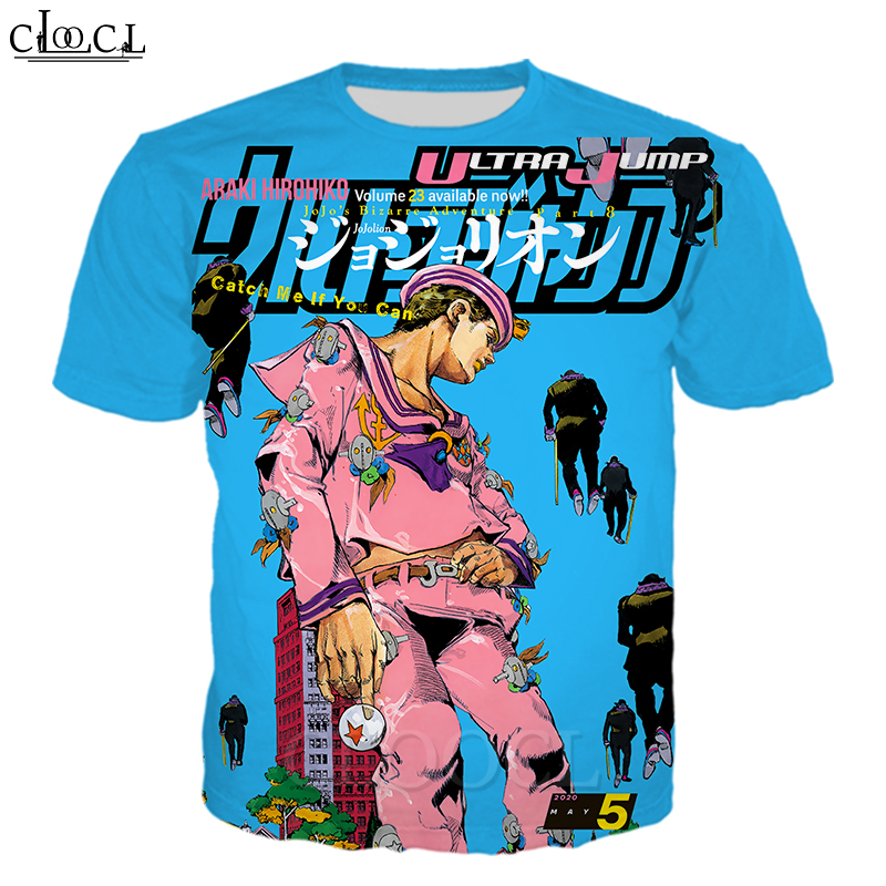 Áo Thun In Họa Tiết Hoạt Hình Jojo 's Bizarrre Adventure 3d Cá Tính Cho Nam