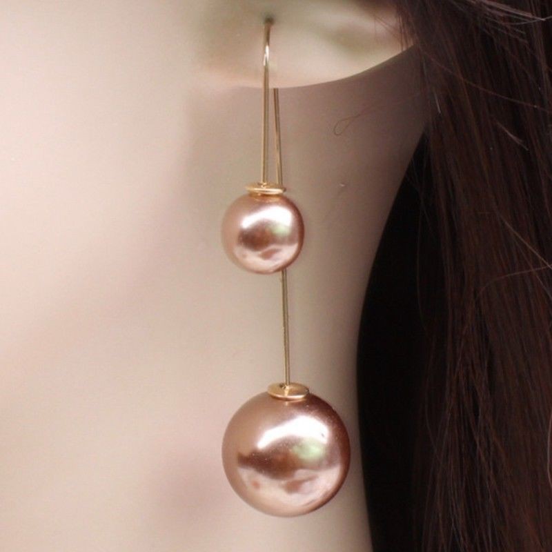 Bông tai hình quả châu tròn xinh xắn cho nữ