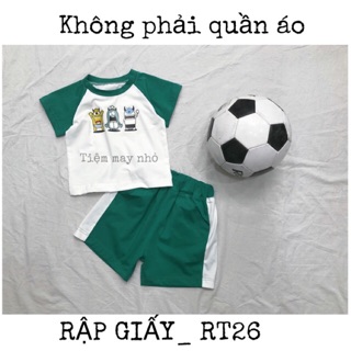 RẬP GIẤY( bản vẽ ) - RT26- bộ raglan bé trai
