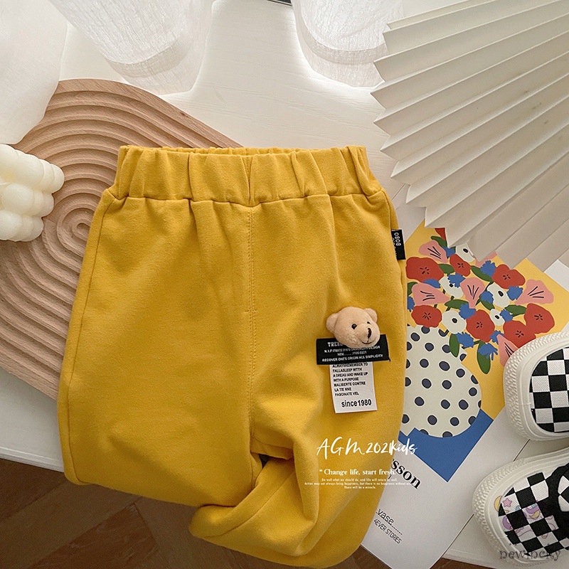 Quần dài họa tiết gấu dễ thương cho bé gái