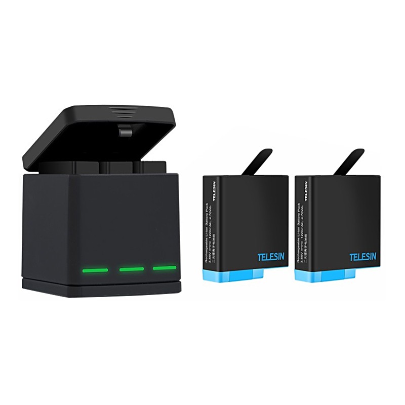 Sạc 3 pin và pin cho Gopro 8/7/6/5 - Telesin
