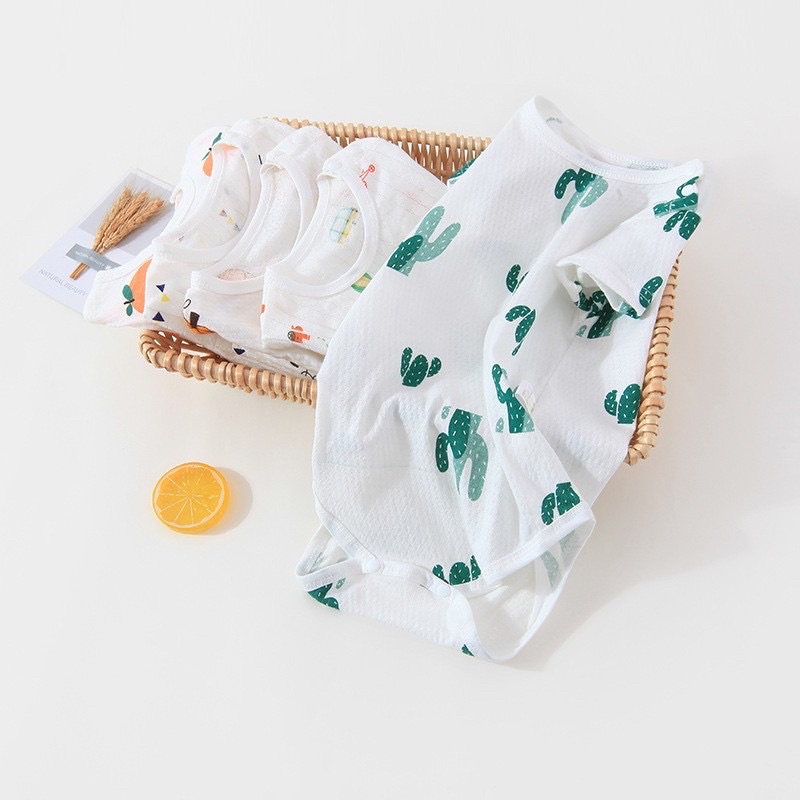 Body Chip Cộc Tay Cho Bé,Body Sơ Sinh Vải Cotton Thông Hơi Thoáng Mát Cho Bé 0-12 tháng