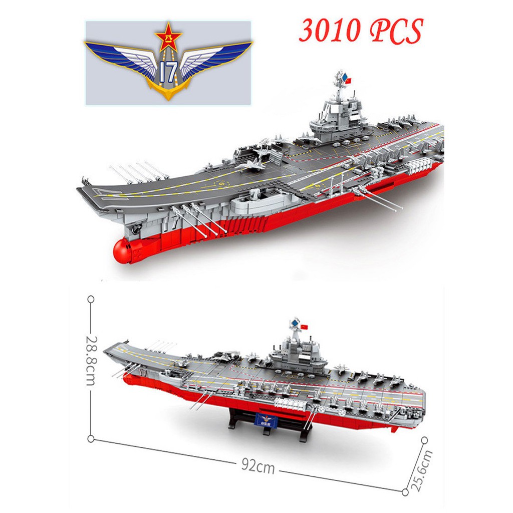 Đồ chơi Lắp ghép Mô hình Military Aircraft Fighter Carrier Ship Sembo 202001 Army MOC Battleship boat Tàu chiến