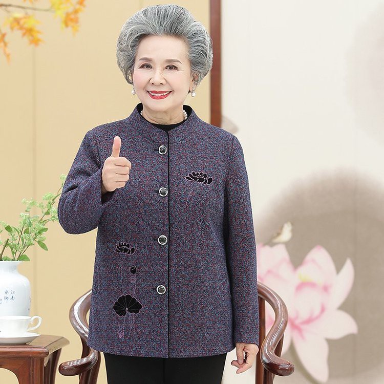 Áo khoác size lớn thời trang mùa thu dành cho phụ nữ trung niên và lớn tuổi 60-80 tuổi
