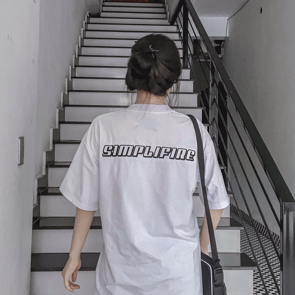 Combo 2 Áo thun Thêu Nam Nữ 100% Cotton SIMPLIFIRE