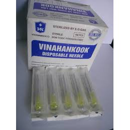 ĐẦU KIM TIÊM/ KIM LẤY THUỐC CÁC SỐ 18/20/23/25 CHÍNH HÃNG VINAHANKOOK HỘP 100 KIM