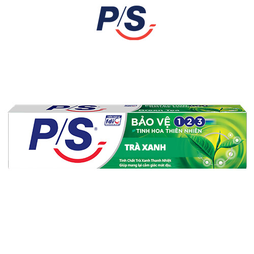 Bộ 3 Hộp Kem đánh răng P/S Thiên nhiên Trà Xanh giúp thanh nhiệt tự nhiên 240g