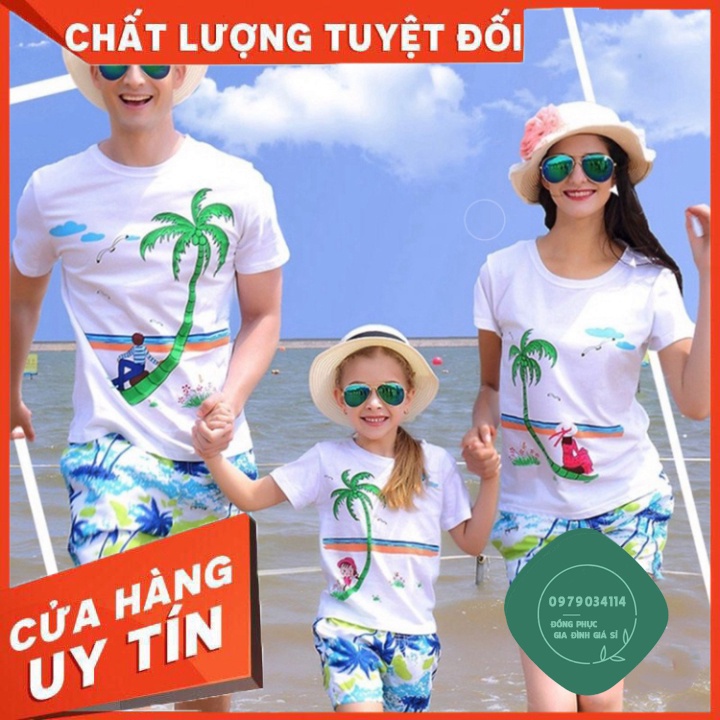Set Quần Áo Đi Biển - Đủ Size Nguyên Bộ GD0025T Áo thun giá sỉ
