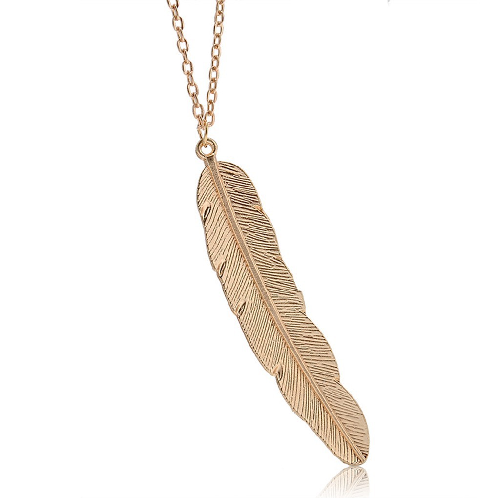Mặt dây chuyền thiết kế hình lông vũ cá tính và bắt mắt