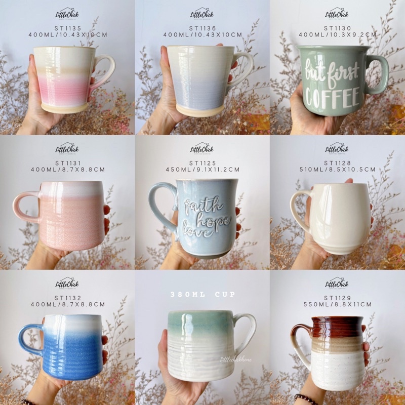 Cốc sứ mộc vintage dung tích lớn  #littlechickhome