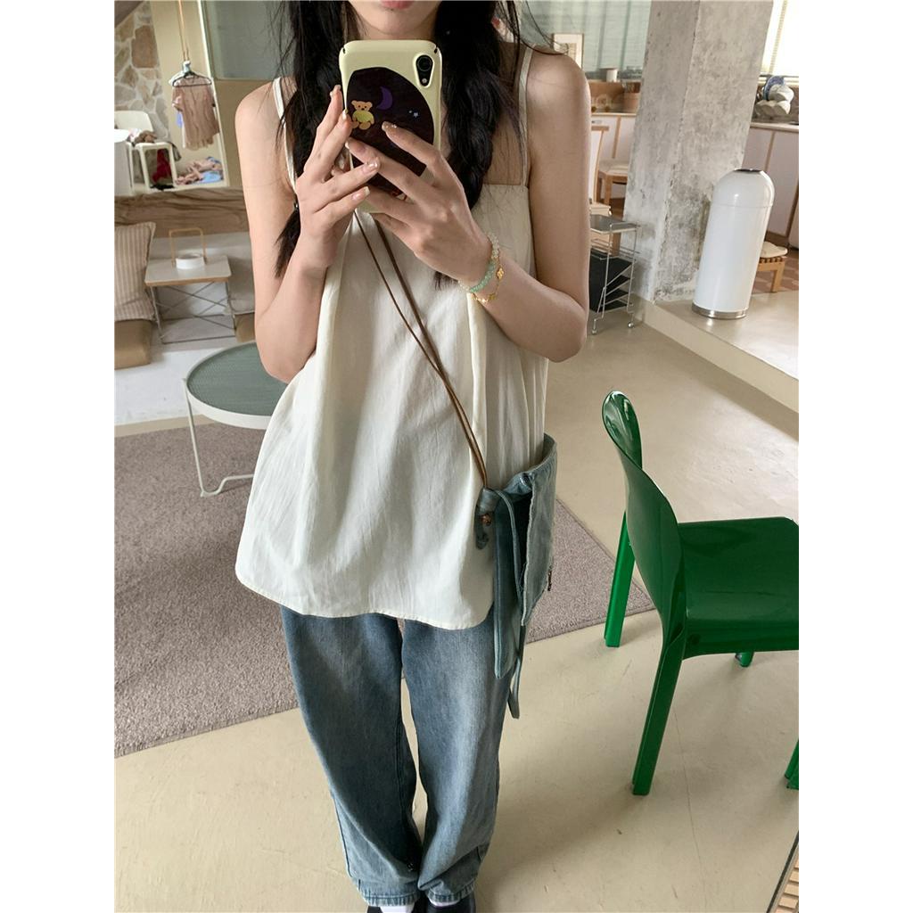 63886 Áo Yếm Cổ Phẳng Đơn Giản