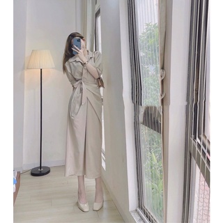 Váy chéo vạt đai eo