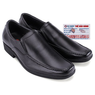 Giày tây nam da bò mũi vuông màu đen HF7709