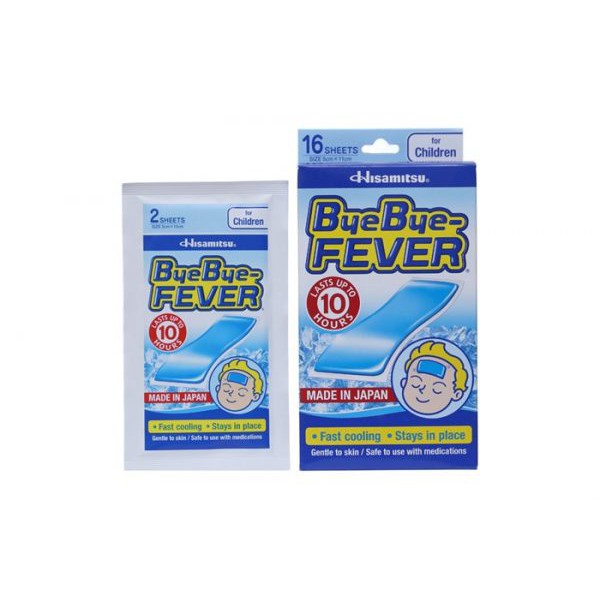 Miếng dán hạ sốt ByeBye FEVER Hisamitsu (Túi 2 miếng)