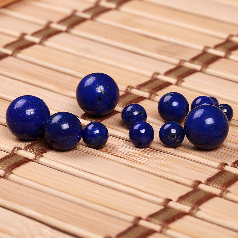 Chuỗi Hạt 5A Raw Ore Lapis Màu Xanh Dương Tự Nhiên Dùng Làm Vòng Tay/Dây Chuyền