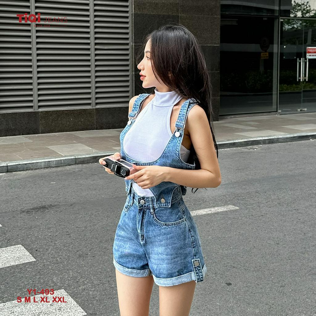 Set Yếm Quần Short Kaki Jean TiQi Jeans Y1-493