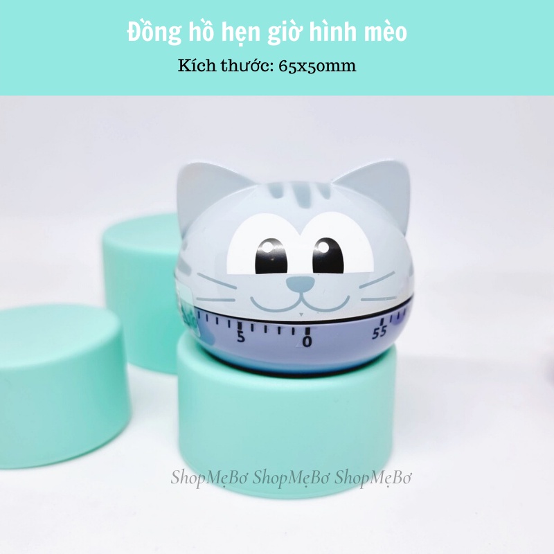 [Mẹ Bơ] Đồng hồ hẹn giờ nhà bếp xoay 360 độ 60 phút (nấu ăn, hẹn giờ hoạt động của con…)