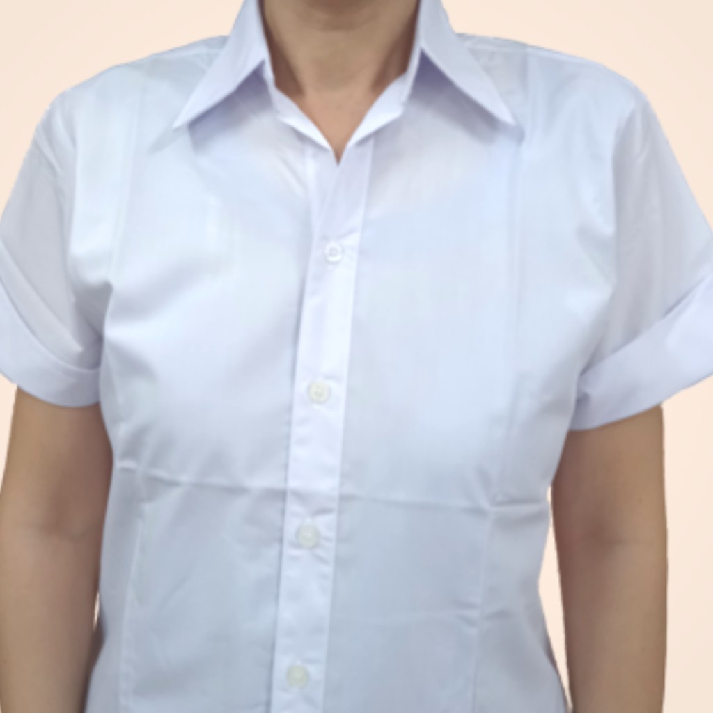(30-65kg)Áo Sơ Mi Trắng Nữ Basic Tay Ngắn Style Học Sinh , Sinh Viên, Công Sở