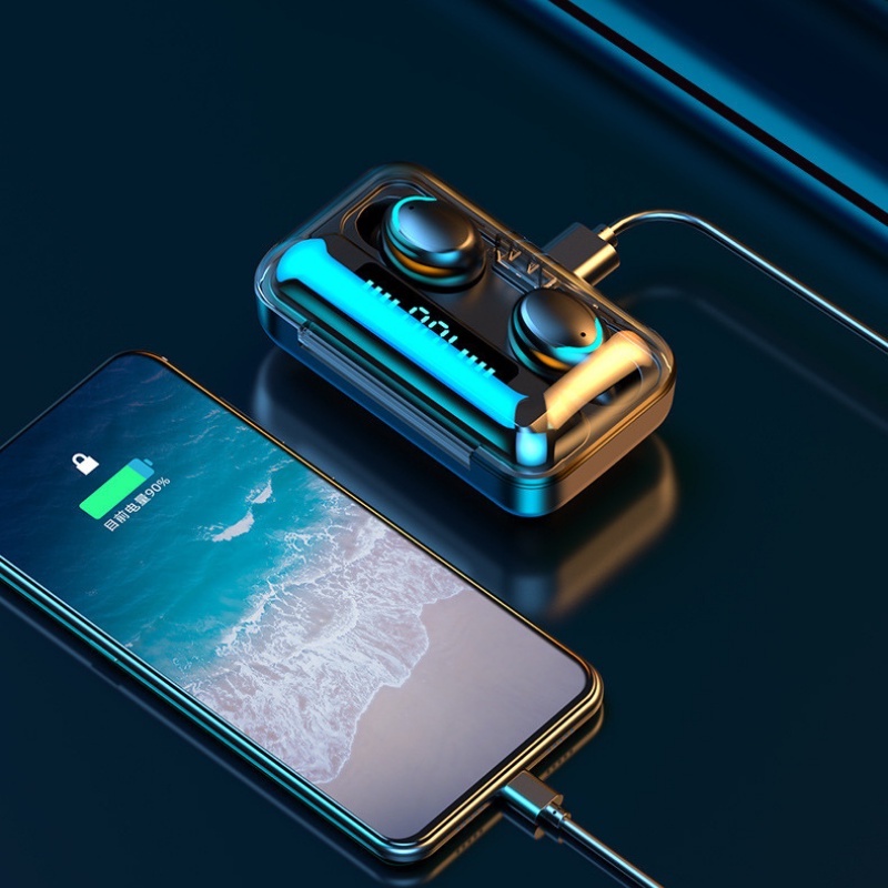 Tai Nghe Bluetooth F9 Pro Cảm Ứng Thông Minh Playtime Đến 22H Chống Nước Hàng Chính Hãng