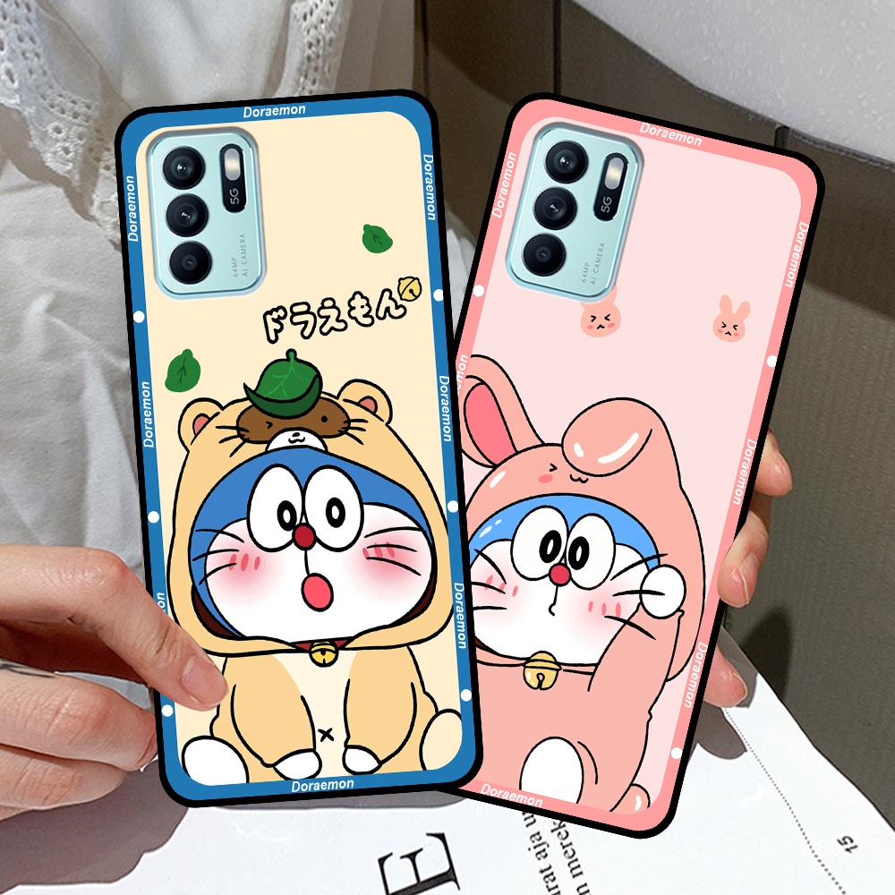 Ốp Oppo Reno6 5G / Reno6 Z 5G in hình cặp đôi doremon, hổ, khủng long dễ thương