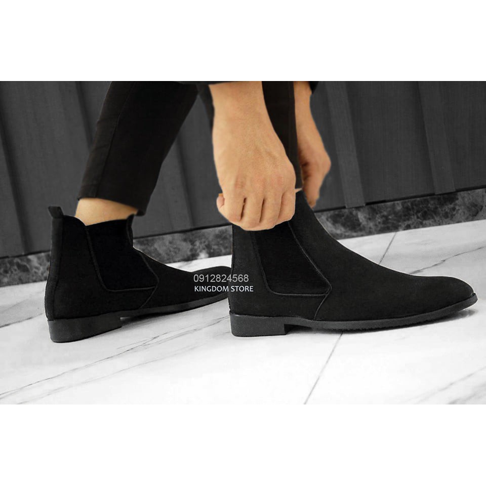 Giày cao cổ nam chelsea boots hàn quốc giá rẻ (ảnh thật 100%) (QK2)