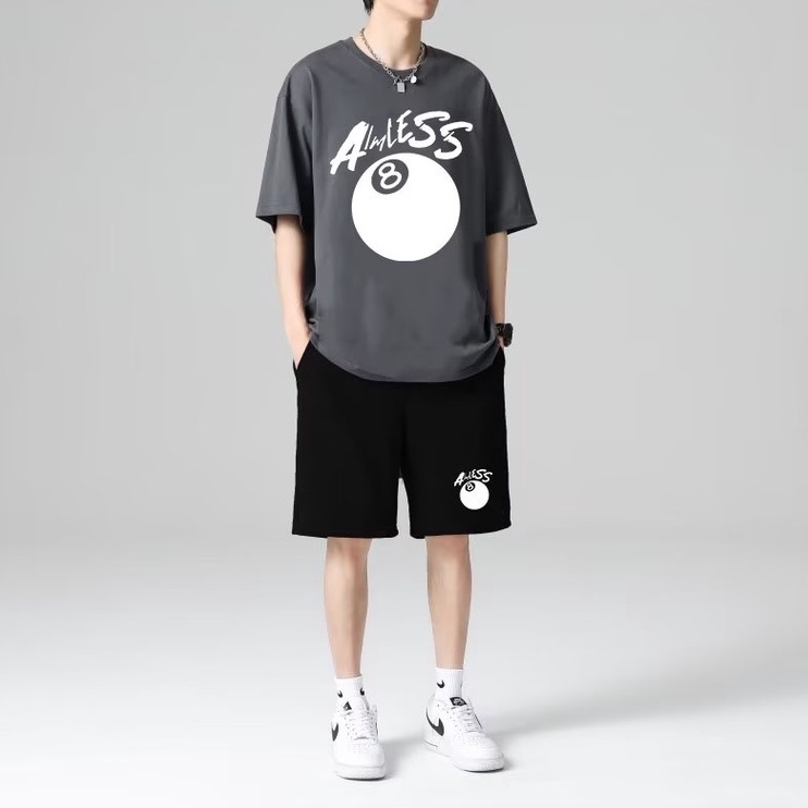 Set Áo Thun Ngắn Tay + Quần Short đồ bộ thể thao nữ Thời Trang sét bộ thể thao Hàn Quốc bộ thể thao nam