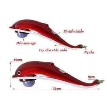 Máy đấm lưng, máy massage cầm tay cá heo giúp thư giãn cơ thể