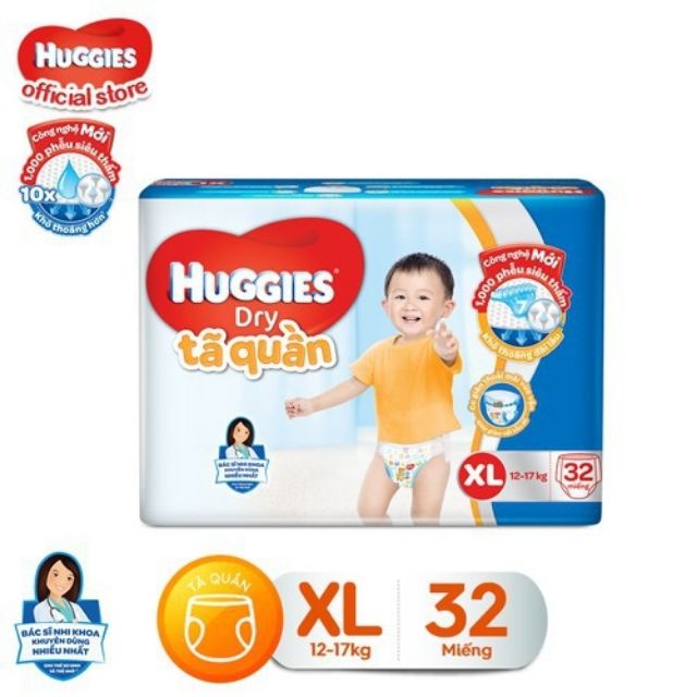 Tã quần Huggies Size M40,L36,XL32,XXL28